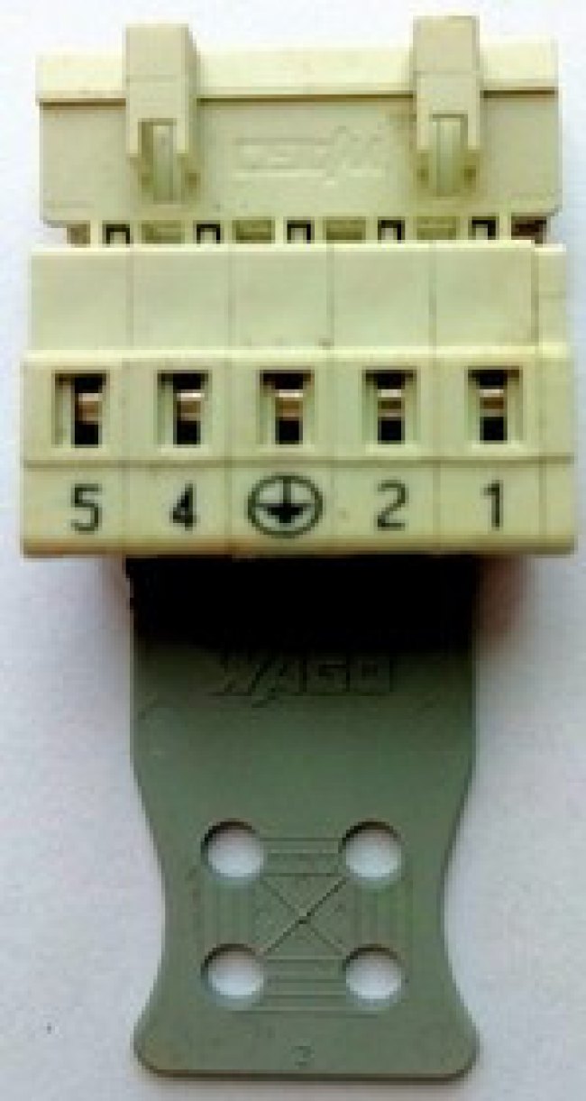 721-605/034-000, 5-контакт. вилка, шаг 5 мм, пласт.разгрузки WAGO