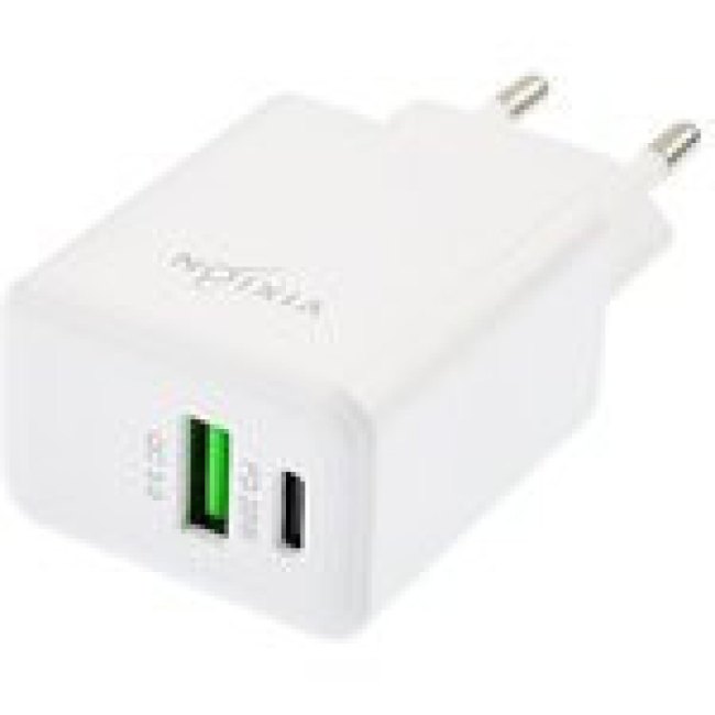 Блок питания (сетевой адаптер) VIXION Special Edition H13 1xUSB 3A, 1-Type-C Power Delivery) 20W (бе