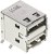 67298-4090, Right Angle, Through Hole, Socket Type A 2.0 USB Connector