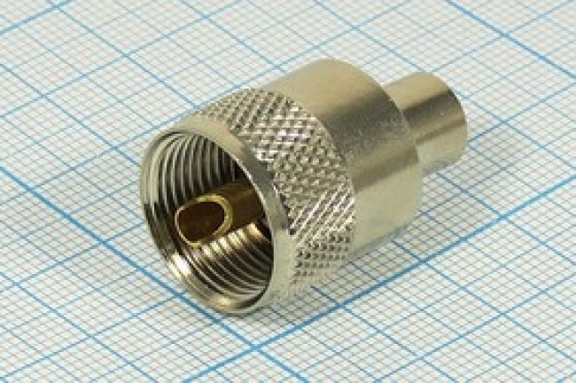 Разъем UHF вилка, RG58, вкручиваемый, короткий Разъем UHF вилка, RG58, вкручиваемый, короткий