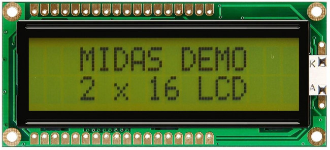 MC21605G6W-SPTLY3.3-V2, MC21605G6W-SPTLY3.3-V2 LCD LCD Display, 2 Rows by 16 Characters MC21605G6W-SPTLY3.3-V2, MC21605G6W-SPTLY3.3-V2 LCD LCD Display, 2 Rows by 16 Characters