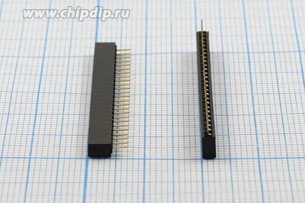 Разъем PBS2-1x25 розетка, шаг P2.0, контакты 20P, h-4.5, монтаж на плату