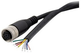 RND 205-01221, Circular Connector, M12, Socket, Right Angle, Poles - 4, Solder, Cable Mount