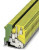 1923128, UK 3-TWIN-PE Series Green/Yellow Fused DIN Rail Terminal, Double-Level, Screw Termination, Fused