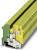 1923128, UK 3-TWIN-PE Series Green/Yellow Fused DIN Rail Terminal, Double-Level, Screw Termination, Fused