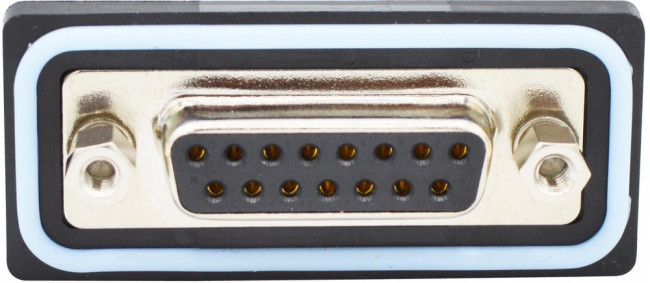 SDF-V15-213L011, SDF 15 Way Vertical PCB D-sub Connector Socket, 2.74mm Pitch, with 4-40 Screw Locks SDF-V15-213L011, SDF 15 Way Vertical PCB D-sub Connector Socket, 2.74mm Pitch, with 4-40 Screw Locks