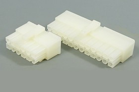 Разъем питания MF розетка , контакты 2x 7, шаг P4.2, монтаж на кабель, MF-2x7F