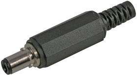 PPW01009, Разъем Питания DC, Штекер, 2.5 мм, Монтаж на Кабель, Пайка