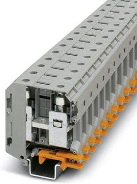 Клемма для высокого тока UKH 70 /20,3mm, винтовая, 2 присоед., 70(max 95)mm2, 192A, 1000V, серая Клемма для высокого тока UKH 70 /20,3mm, винтовая, 2 присоед., 70(max 95)mm2, 192A, 1000V, серая