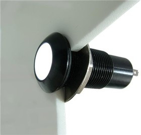 PM5-A17Y28V, LED Panel Mount Indicators IP67 Blk Al Ylw 17mm 585nm 600mcd Diff