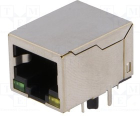 LMJ30288115CNL, Гнездо, RJ45, PIN: 8, экранированный, с LED, Конф: 8p8c, THT