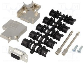 D45ZK09-DMS-K, Разъем D-Sub; PIN: 9; вилка; "мама"; пайка; на про