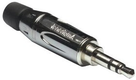 KS3PCAU, Телефонный аудио разъем, Stereo, 3 контакт(-ов), Штекер, 3.5 мм, Монтаж на Кабель