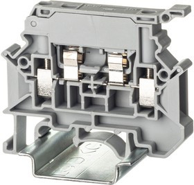 TUR-4-HESI, Клемма для предохранителя , винтовой зажим, 2 точки подключения, 4 кв.мм, серая