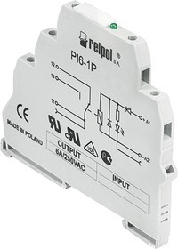 Реле интерфейсное PI6-1P-230VAC/DC, 1CO, 6A(250VAC), 230VAC/DC, LED, моноблок, W=6.2mm