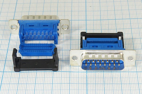 шт D-SUB\15P\обж шлейф\DI-15M; №2544 штек D-SUB\15P\обж шлейф\\DI-15M