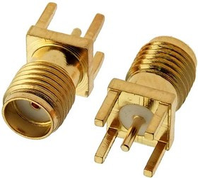 SMA-J, Разъём высокочастотный , гнездо на плату