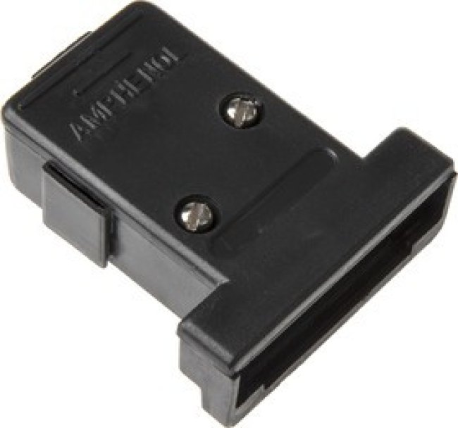 L17 1588 06, Polymer Angled, Straight D Sub Backshell, 15 Way