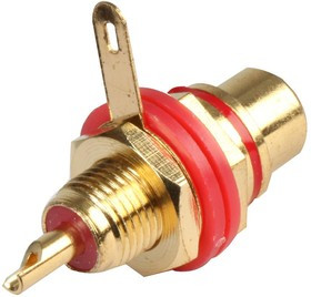 PSG08615, Аудио / видео разъем RCA, 2 контакт(-ов), Гнездо, Контакты с Покрытием из Золота