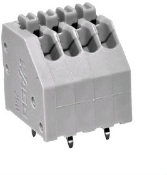 PCB terminal, 8 pole, pitch 2.5 mm, AWG 24-20, 2 A, push-in cage clamp, gray, 250-408 PCB terminal, 8 pole, pitch 2.5 mm, AWG 24-20, 2 A, push-in cage clamp, gray, 250-408