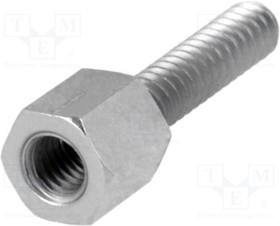 TFM-5/12/DR2130, Дистанцирующая стойка с резьбой, Внутр.резьба M3, 5мм, латунь