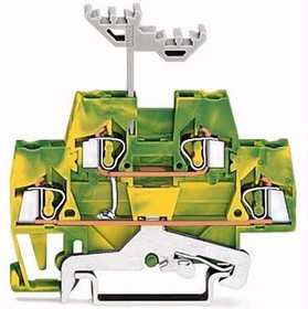 280-517, TERMINAL BLOCK, DIN, GROUND, DBL-DECK, 4 POSITION, 28-14AWG