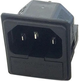 PX0686/WH, Разъем: питания AC; вилка; "папа"; 10А; 250ВAC; C14 (E); на провод