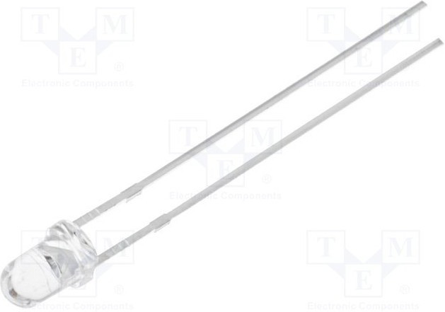 OSCF4L3131A, LED; 3mm; pink (cherry); 30°; Front: convex; 2.8?3.6V; 4.2?4.7lm