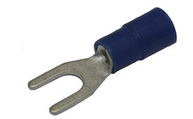 KLR/RNE-425 Наконечник вилочный изолированный с нейлоновой манжетой/Синий (НУ=100шт)|6600425