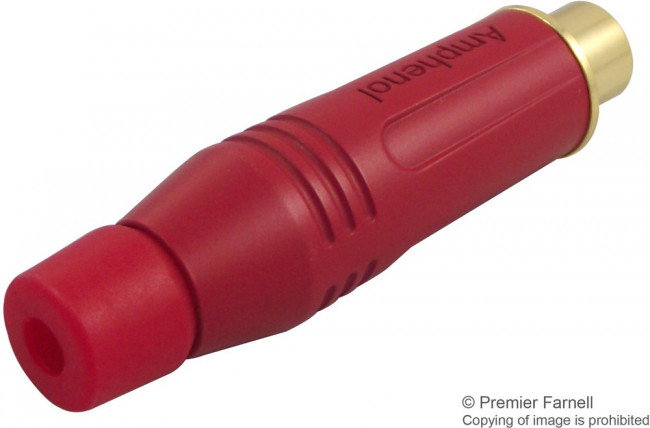 ACJR-RED, Аудио / видео разъем RCA, 2 контакт(-ов), Гнездо, Контакты с Покрытием из Золота