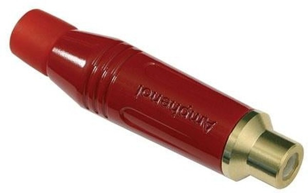 ACJR-RED, Аудио / видео разъем RCA, 2 контакт(-ов), Гнездо, Контакты с Покрытием из Золота
