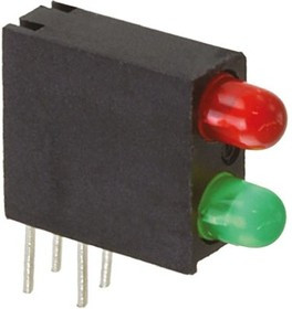 553-0312F, 553-0312F, Green &amp; Red Right Angle PCB LED Indicator, 2 LEDs, Through Hole 20 V