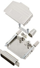 6355-0004-23, DB-25 Plug D-Sub Connector Kit, Steel