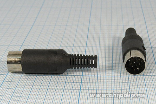 Разъем DIN 13P вилка, на кабель, AP-362.13