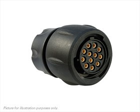 UTS6GN1412S, Souriau Circular Connector, 12 Contacts, Cable Mount, Socket, Female, IP68, IP69K, UTS Series