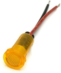 655-1304-103F, LED Panel Mount Indicators 0.5in SnapIn PCB FLAT YELLOW