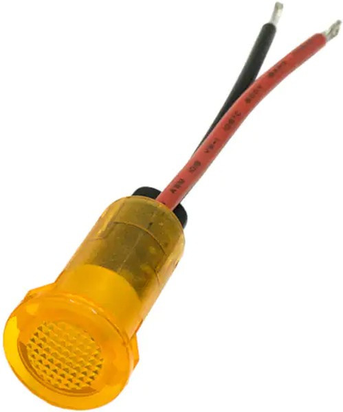655-1304-103F, LED Panel Mount Indicators 0.5in SnapIn PCB FLAT YELLOW