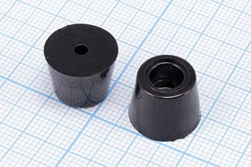 RL-SR-14x11x11, Ножка приборная коническая, армированная шайбой, ø14мм, высота 11мм; №15719 ножка прибор 14x11\h- 4,0/отв 3,0\резин\конус\
