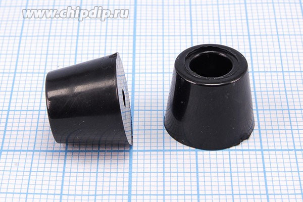 RL-SR-14x11x11, Ножка приборная коническая, армированная шайбой, ø14мм, высота 11мм; №15719 ножка прибор 14x11\h- 4,0/отв 3,0\резин\конус\