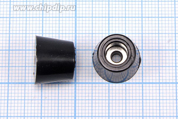 RL-SR-14x11x11, Ножка приборная коническая, армированная шайбой, ø14мм, высота 11мм; №15719 ножка прибор 14x11\h- 4,0/отв 3,0\резин\конус\