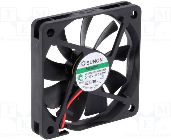 MF60101V3-1000U-A99, Вентилятор осевой, 12В DC, 60x60x10мм, подшипник Vapo, 20,62куб.м/ч, 21,5дБА MF60101V3-1000U-A99, Вентилятор осевой, 12В DC, 60x60x10мм, подшипник Vapo, 20,62куб.м/ч, 21,5дБА