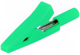 AX-CR-2PM-G, Зажим "крокодил", 10А, 60ВDC, зеленый, Длина: 41,5мм AX-CR-2PM-G, Зажим "крокодил", 10А, 60ВDC, зеленый, Длина: 41,5мм