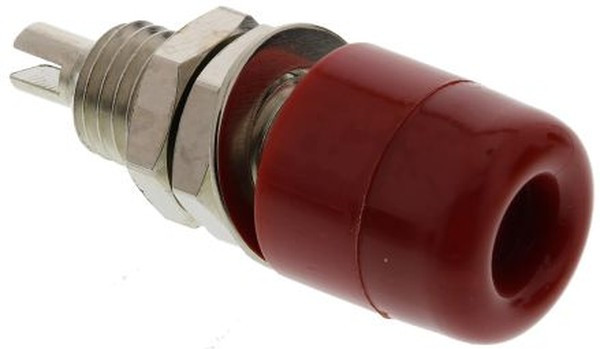 IBU401 RED, Red Female Banana Socket, 4 mm Connector, Screw Termination, 32A, 30 V ac, 60V dc, Nickel Plating IBU401 RED, Red Female Banana Socket, 4 mm Connector, Screw Termination, 32A, 30 V ac, 60V dc, Nickel Plating