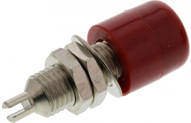 IBU401 RED, Red Female Banana Socket, 4 mm Connector, Screw Termination, 32A, 30 V ac, 60V dc, Nickel Plating IBU401 RED, Red Female Banana Socket, 4 mm Connector, Screw Termination, 32A, 30 V ac, 60V dc, Nickel Plating