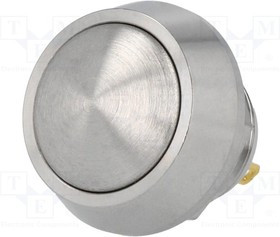 GQ12B-10/J/S, Переключатель антивандальный, 1, SPST-NO, 2A/36ВDC, IP65, 12мм