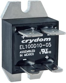 EL240A30R-12, Solid State Relays - Industrial Mount SSR Relay, Panel Mount, IP00, 280VAC/30A, 10-14VDC In, Instantaneous