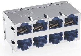 L826-1X4T-43-F, Modular Connectors / Ethernet Connectors RJ45 Connector