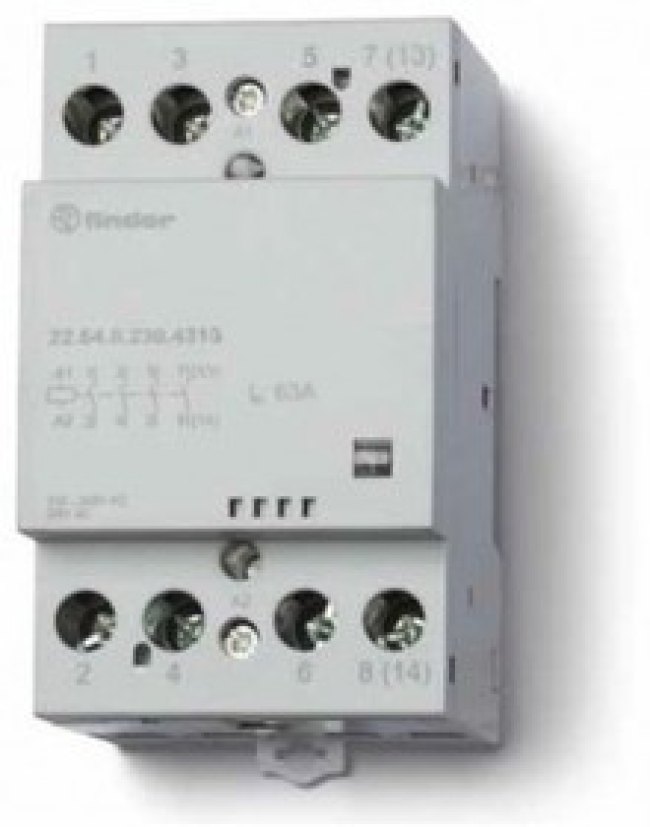 22.64.0.024.4310, 22 Series Series Contactor, 24 V ac, 24 V dc Coil, 4-Pole, 63 A