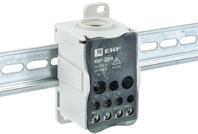 Блок распределительный КРОСС крепеж на панель и DIN КБР-250А EKF plc-kbr250 Блок распределительный КРОСС крепеж на панель и DIN КБР-250А EKF plc-kbr250