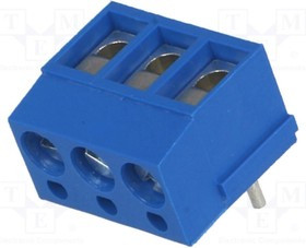 DG300R-5.0-03P-12, Клеммник винтовой, 3-контактный, 5мм, угловой DG300R-5.0-03P-12, Клеммник винтовой, 3-контактный, 5мм, угловой